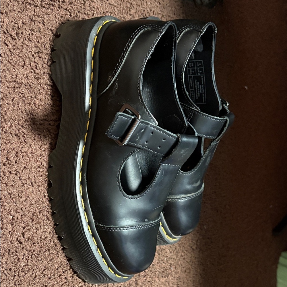 Dr. Martens Black Kids Dress Shoes with Buckle - Picture 3 of 7